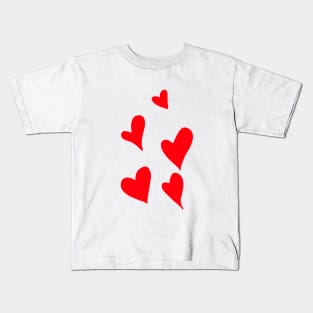 Red heart shape design Kids T-Shirt